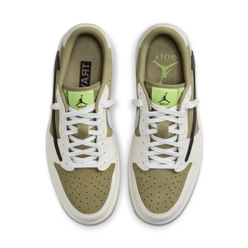 Air Jordan 1 Low Golf x Travis Scott - Neutral Olive. | جردن ۱ ترویس الیو گلف - Image 2